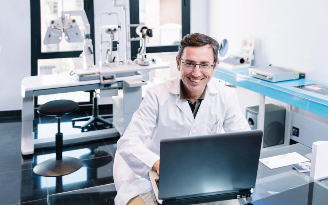 doctor using a laptop