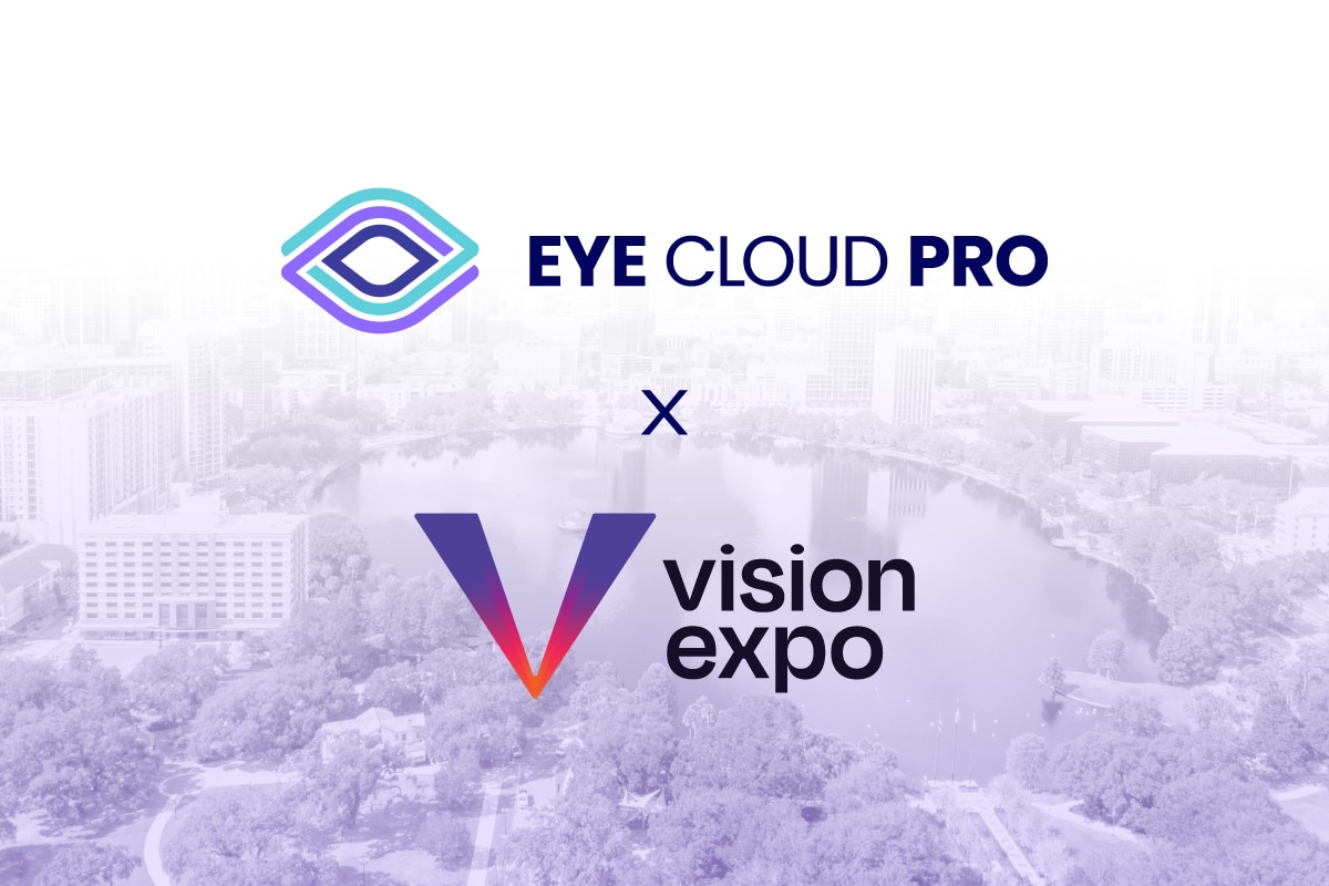 eye doctor sitting in front of laptop